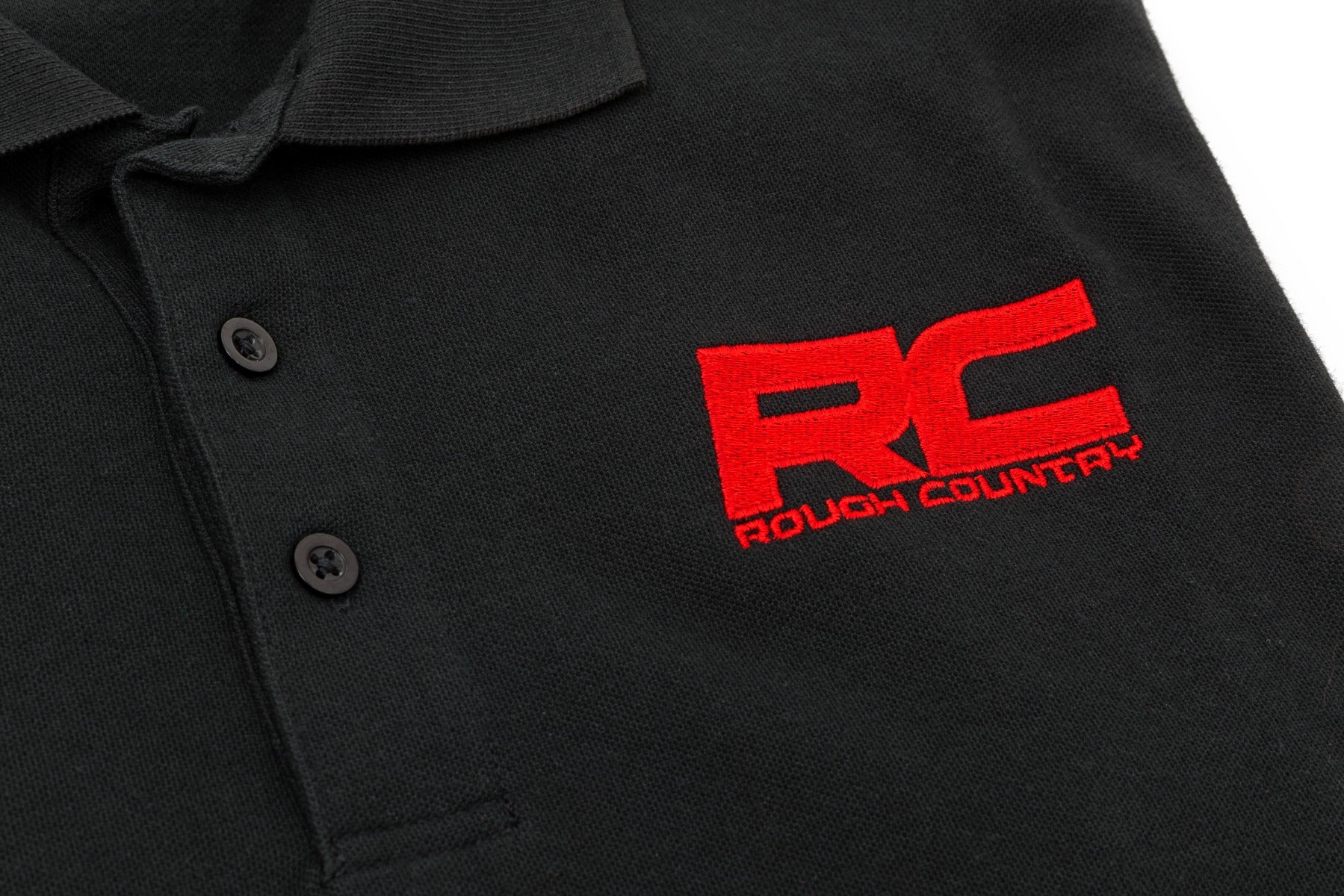 Rough Country Polo | Rough Country Logo | Black | Cotton | Size M by Rough Country