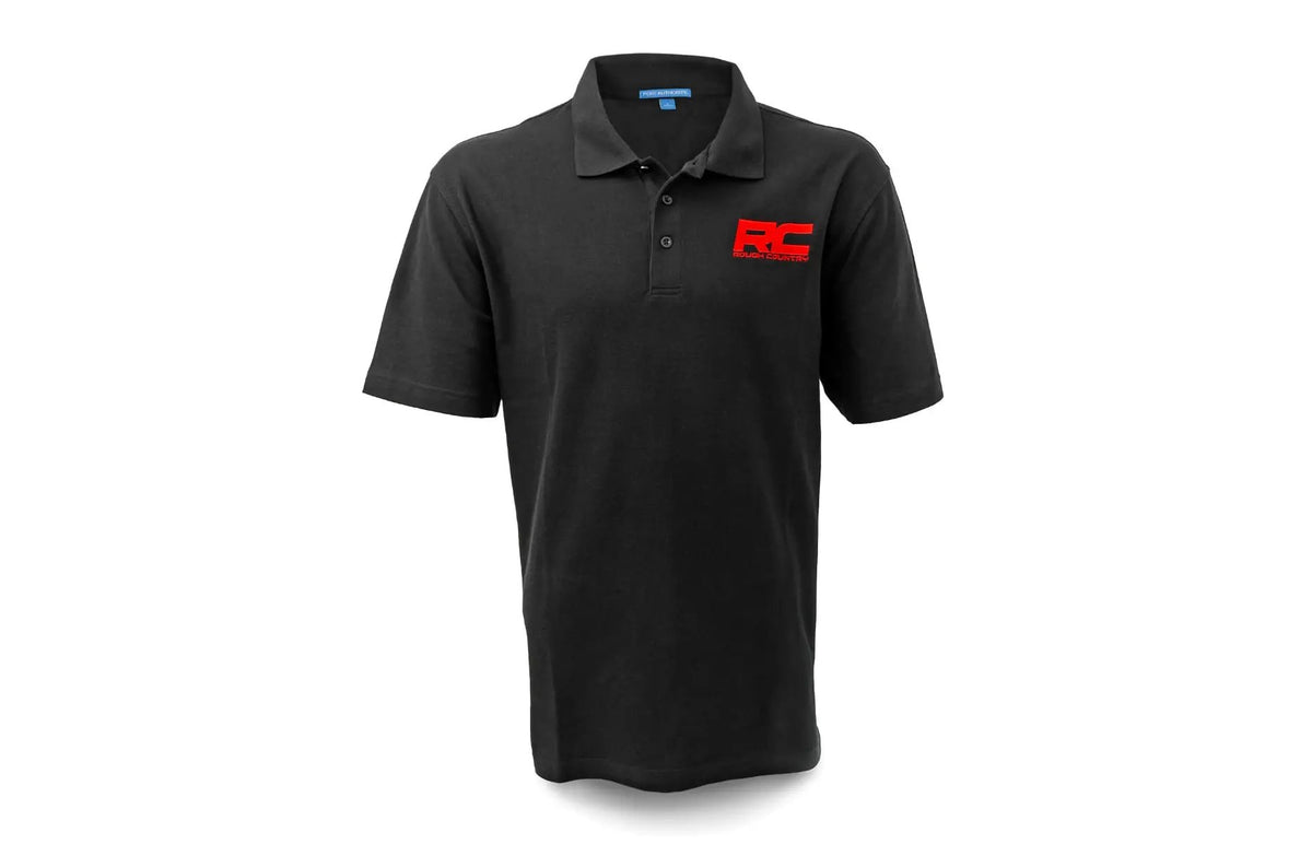Rough Country Polo | Rough Country Logo | Black | Cotton | Size Large by Rough Country