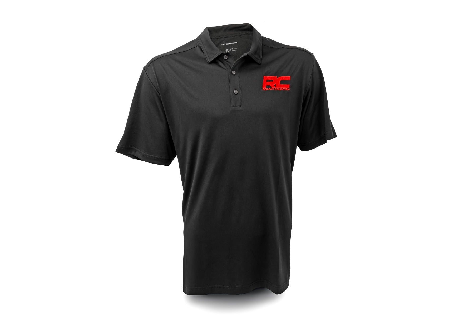Rough Country Polo | Rough Country Logo | Black | Moisture Wicking | Size Large by Rough Country