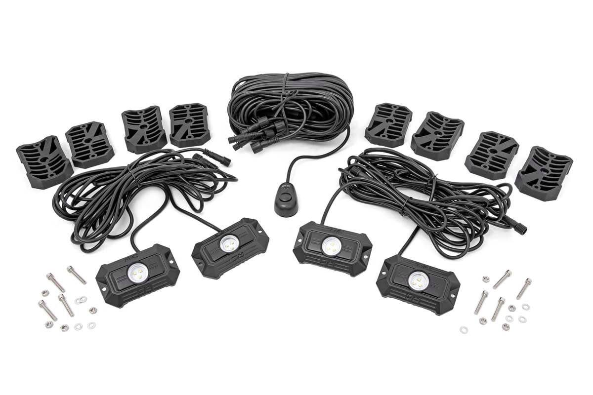 LED Rock Light Kit | 4 Piece Set by Rough Country