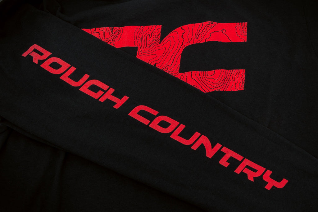Rough Country Long Sleeve | RC Tread Sleeve | Black| XL by Rough Country