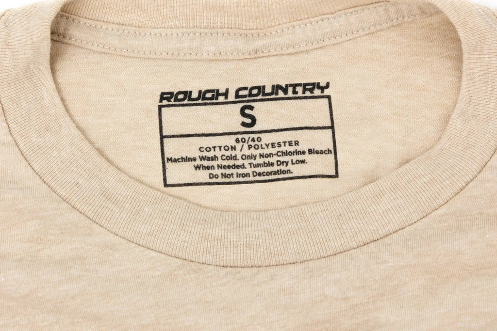 Rough Country T-Shirt | Throwback | Cream | XL by Rough Country