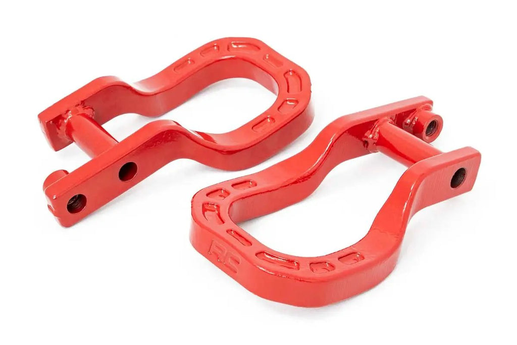Tow Hooks | Forged | Red | Chevy Silverado 1500 2WD/4WD (2019-2022) by Rough Country