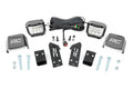 LED Light Kit | "A" Pillar Mount | 2" Chrome Pair | Wide Angle | Polaris RZR PRO XP by Rough Country