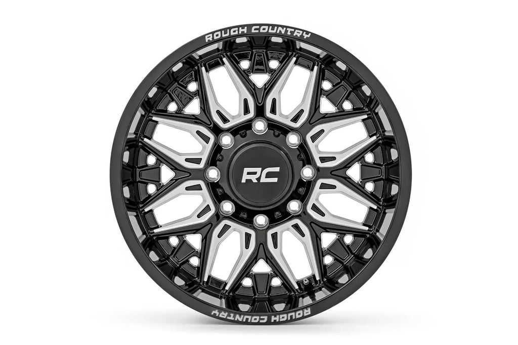 Rough Country 86 Series Wheel | One-Piece | Gloss Black | 20x10 | 8x170 | -19mm by Rough Country