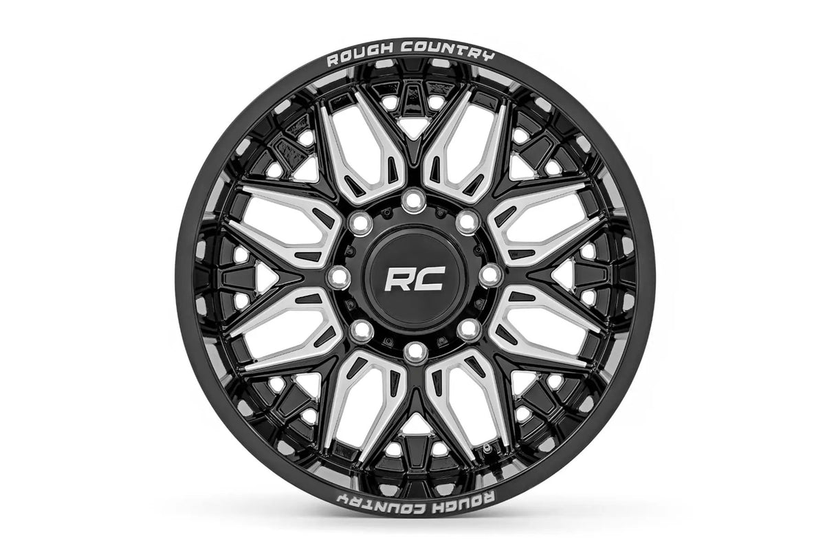 Rough Country 86 Series Wheel | One-Piece | Gloss Black | 20x10 | 6x5.5 | -25mm