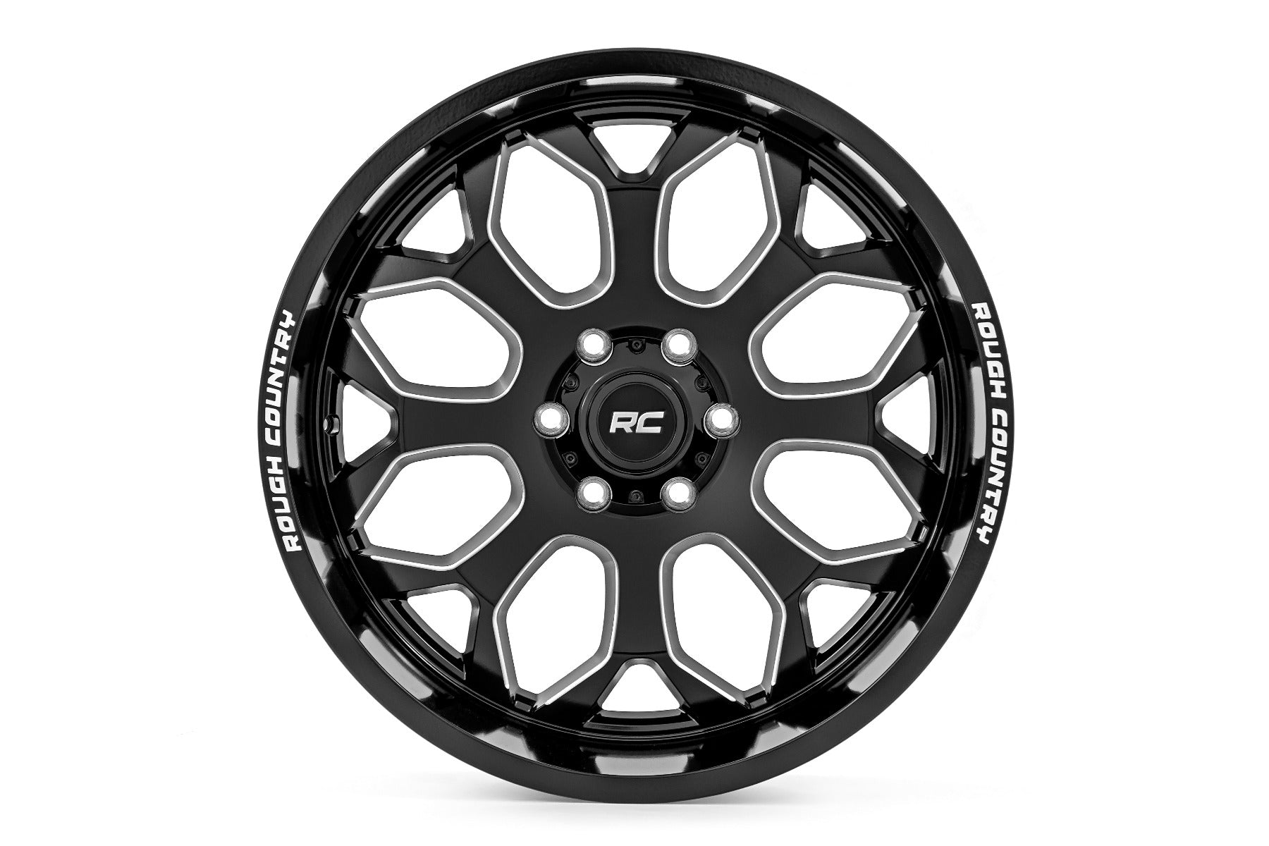 Rough Country 96 Series Wheel | One-Piece | Gloss Black | 20x10 | 6x5.5 | -19mm by Rough Country