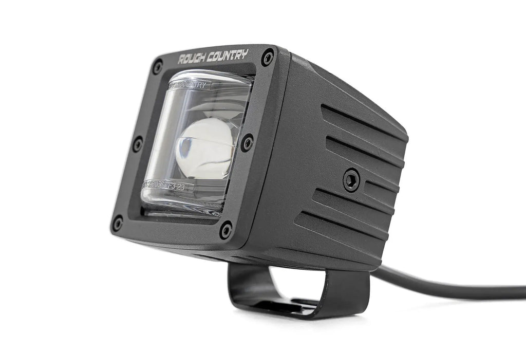 2 Inch Black Series LED Light Pods | SAE Fog | Yellow by Rough Country