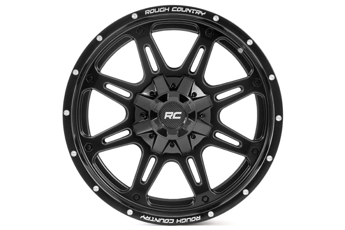 Rough Country 94 Series Wheel | One-Piece | Matte Black | 20x10 | 8x6.5 | -18mm by Rough Country