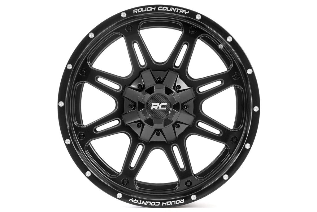 Rough Country 94 Series Wheel | One-Piece | Matte Black | 20x10 | 8x170 | -18mm by Rough Country
