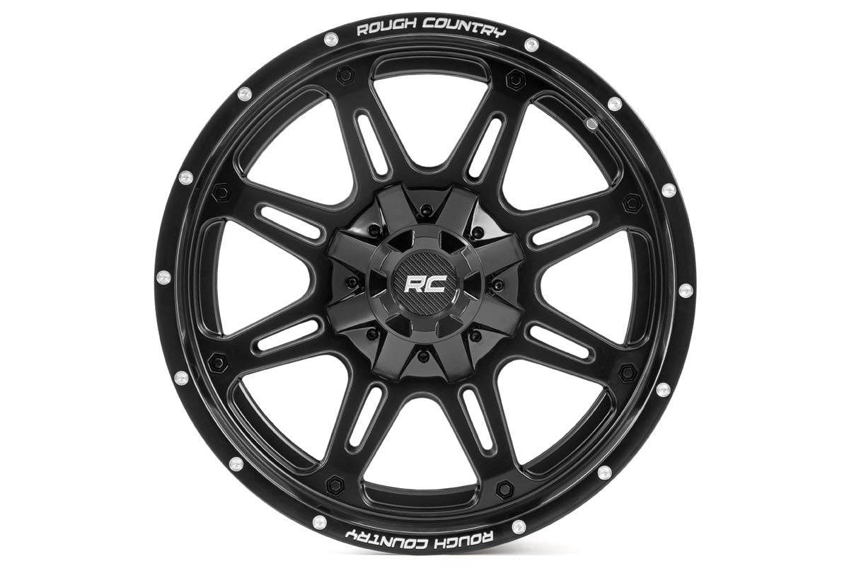 Rough Country 94 Series Wheel | One-Piece | Matte Black | 20x9 | 6x5.5/6x135 | 0mm by Rough Country