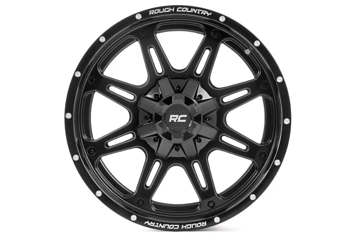 Rough Country 94 Series Wheel | One-Piece | Matte Black | 20x9 | 6x5.5/6x135 | 0mm by Rough Country