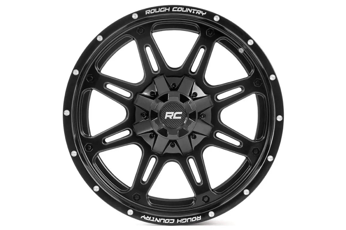 Rough Country 94 Series Wheel | One-Piece | Matte Black | 20x9 | 6x5.5/6x135 | 0mm by Rough Country