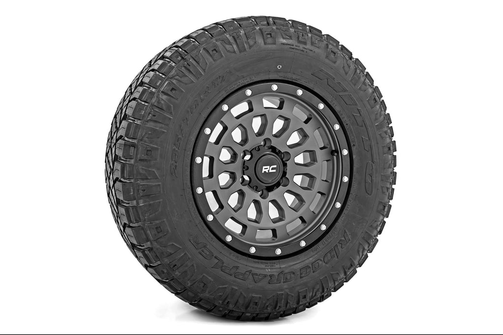 Rough Country 87 Series Wheel | Simulated Beadlock | Gray/Black | 17x8.5 | 6x5.5 | +0mm by Rough Country