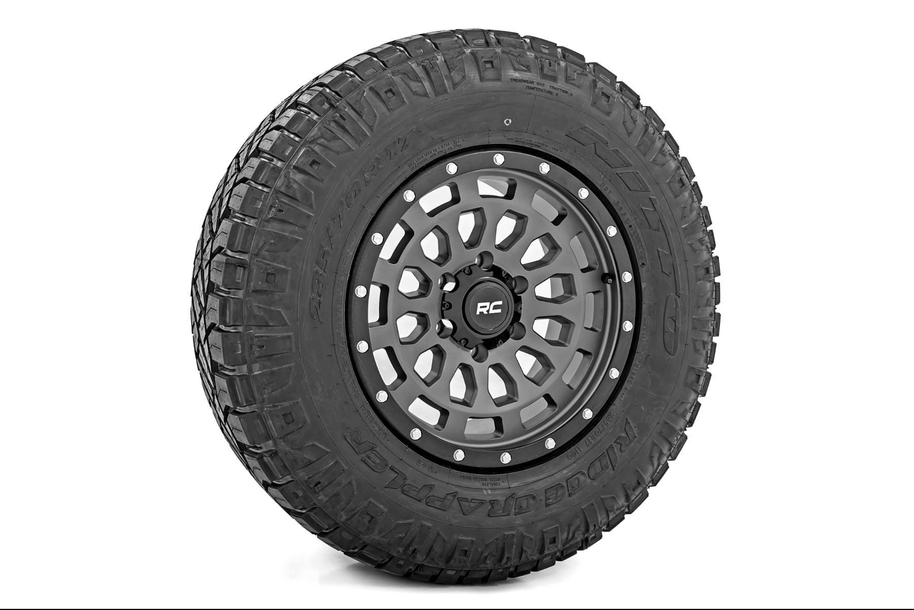 Rough Country 87 Series Wheel | Simulated Beadlock | Gray/Black | 17x8.5 | 6x5.5 | +0mm by Rough Country