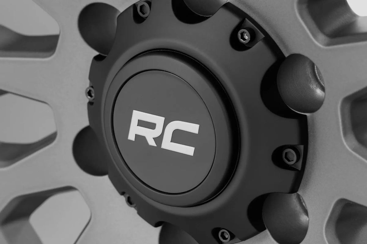Rough Country 87 Series Wheel | Simulated Beadlock | Gray/Black | 17x8.5 | 6x5.5 | +0mm by Rough Country