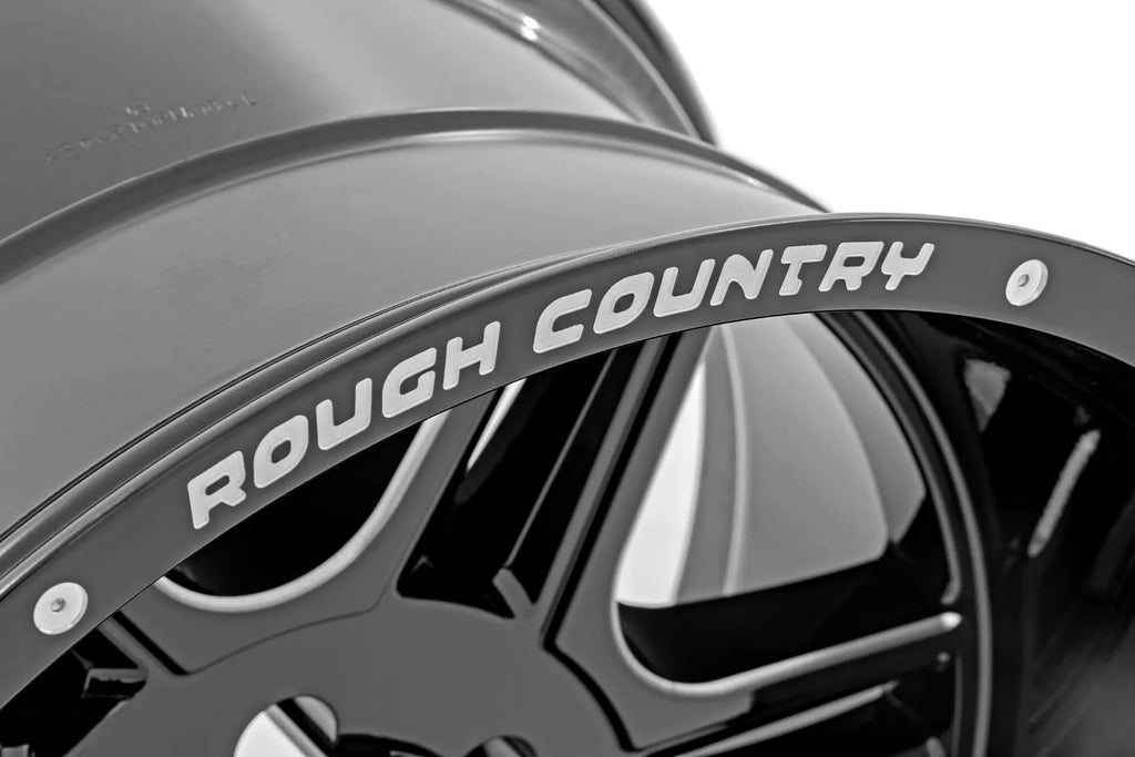 Rough Country 92 Series Wheel | Machined One-Piece | Gloss Black | 20x12 | 6x5.5 | -44mm by Rough Country