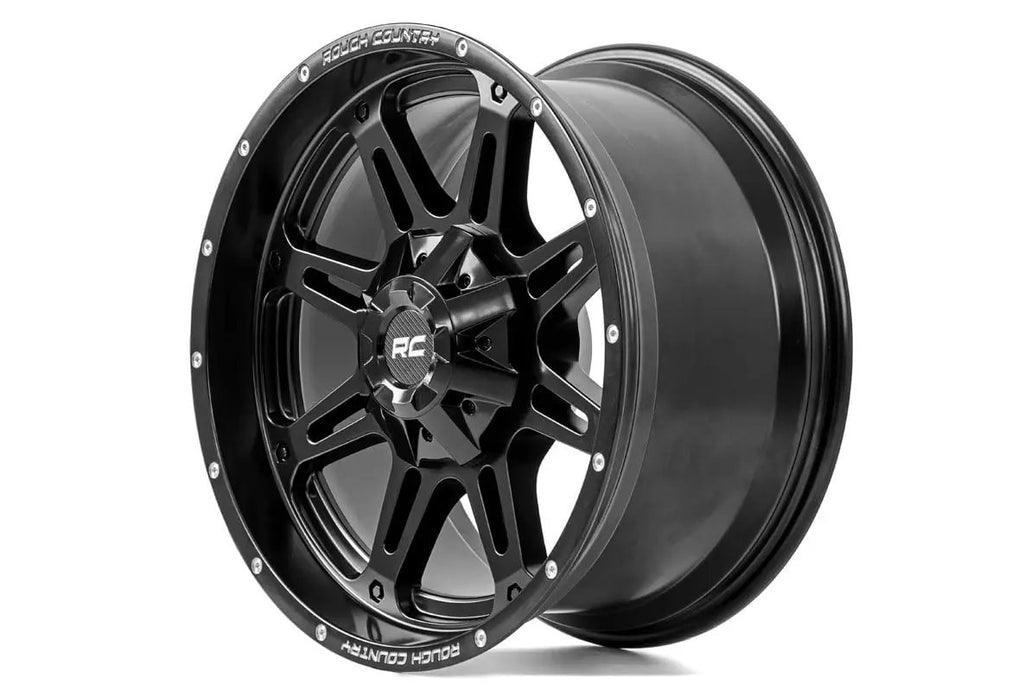 Rough Country 94 Series Wheel | One-Piece | Matte Black | 20x9 | 6x5.5/6x135 | 0mm by Rough Country