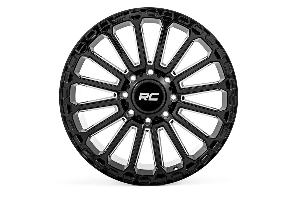 Rough Country 97 Series Wheel | One-Piece | Gloss Black | 22x10 | 6x5.5 | -25mm by Rough Country