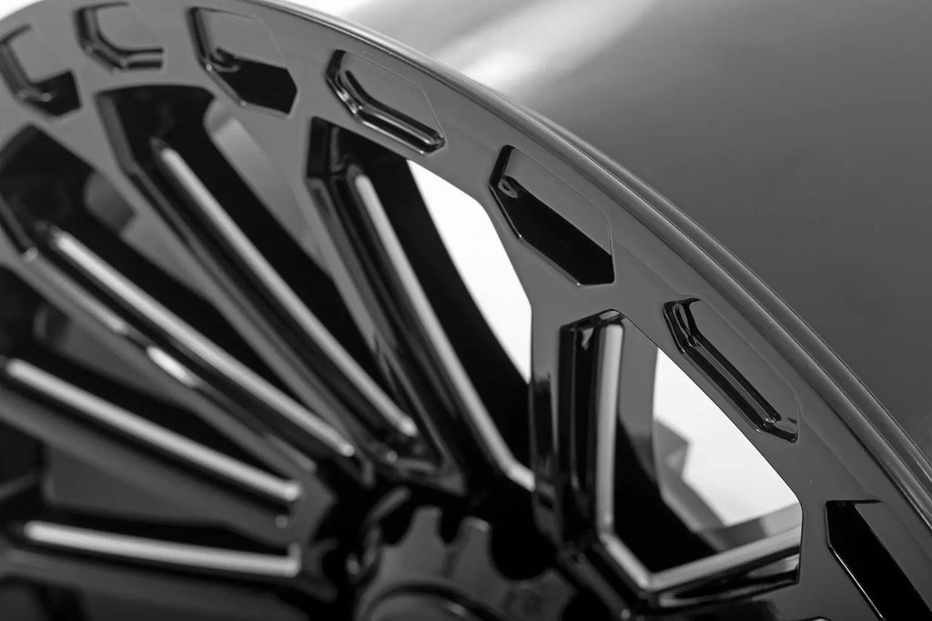 Rough Country 97 Series Wheel | One-Piece | Gloss Black | 17x9 | 5x5 | -12mm by Rough Country