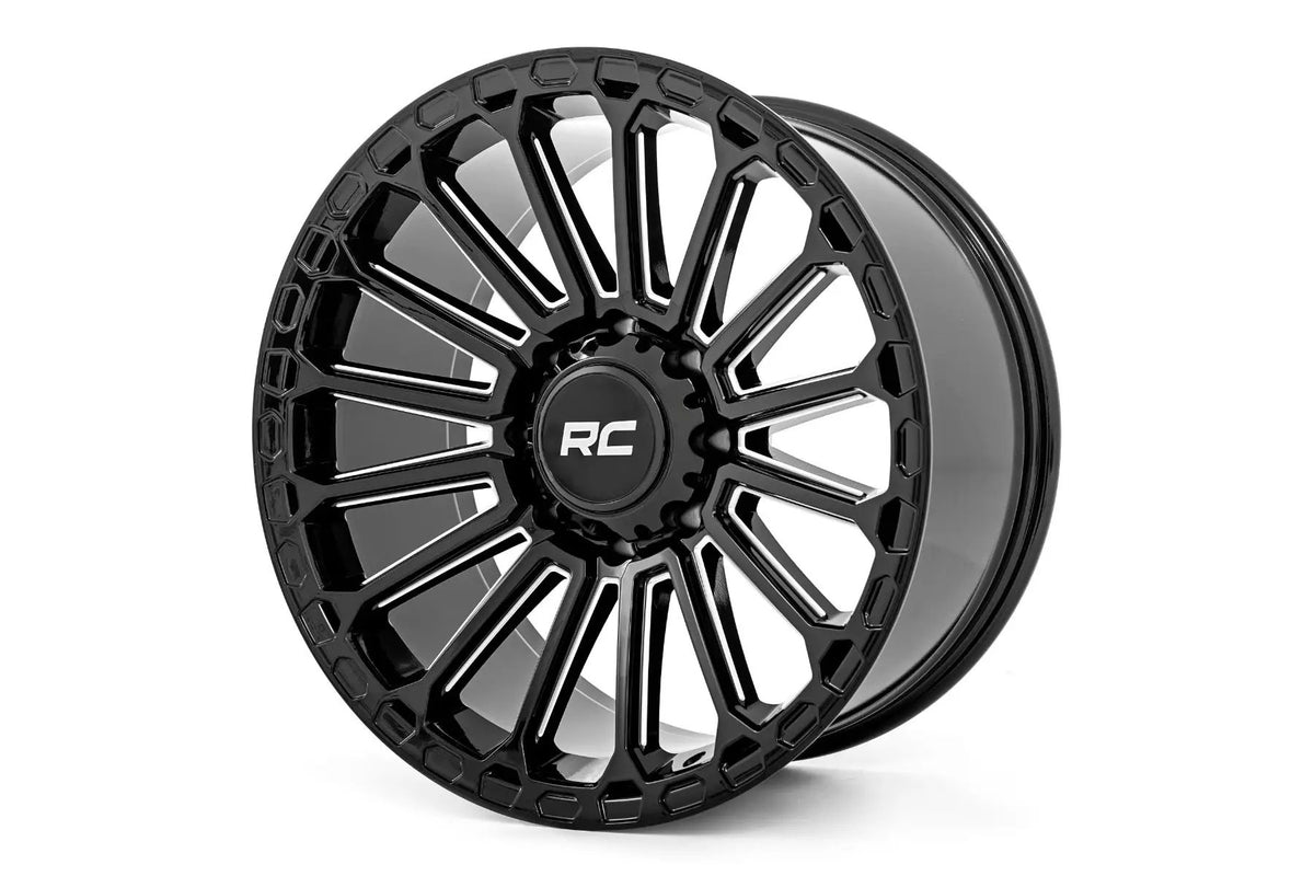Rough Country 97 Series Wheel | One-Piece | Gloss Black | 17x9 | 6x5.5 | -12mm by Rough Country