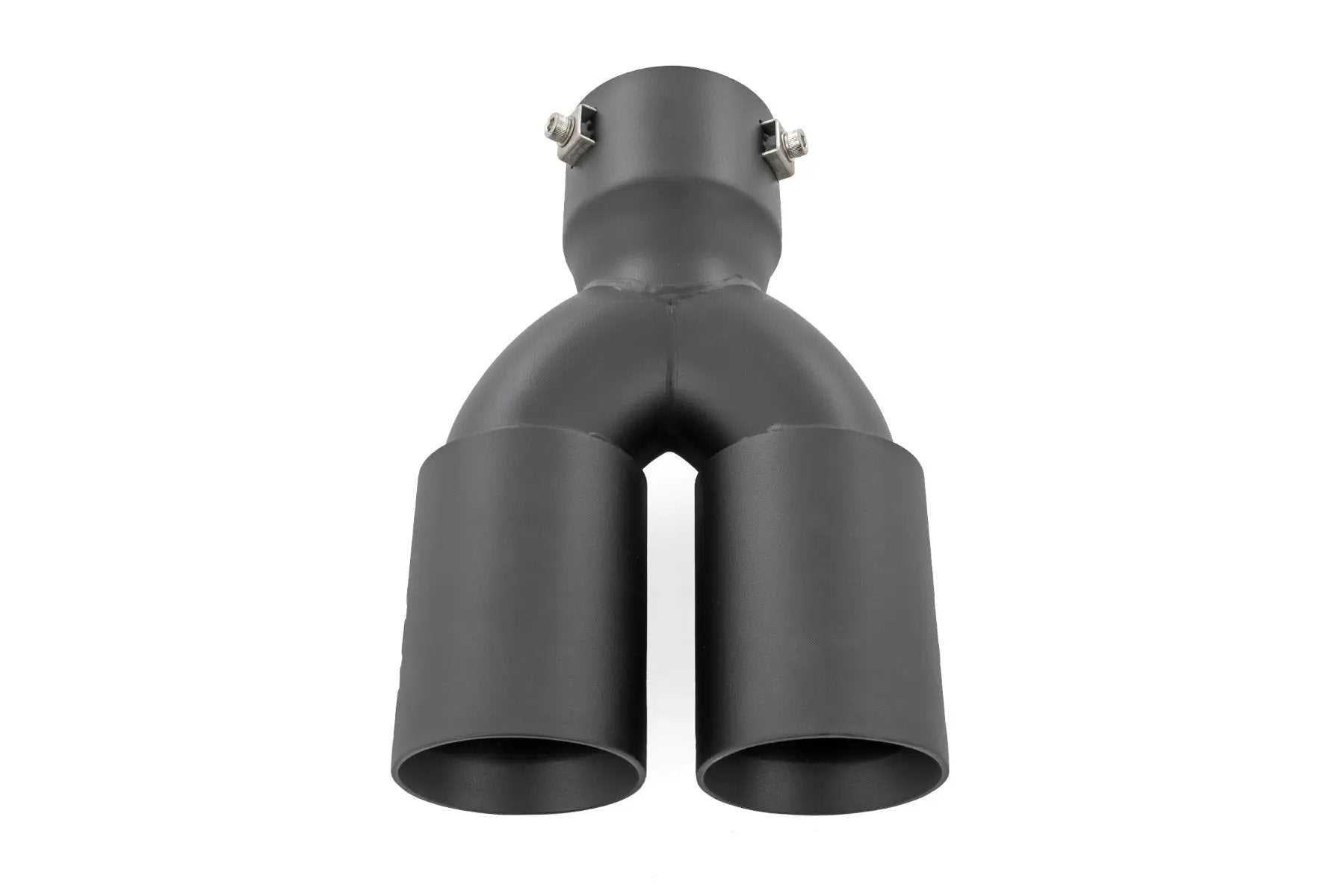 Exhaust Tip | Black | Red RC Logo | 2.5-3 Inch Pipe Single Inlet | Dual Outlet by Rough Country