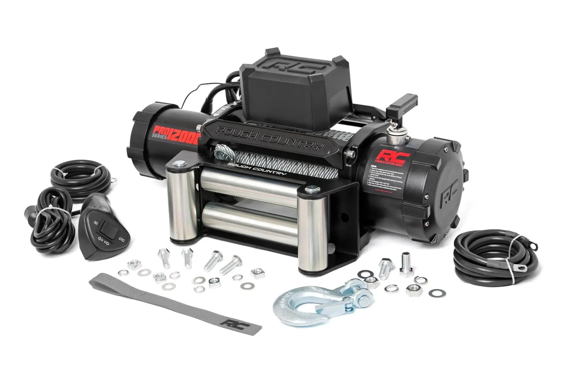 12000-Lb Pro Series Winch | Steel Cable by Rough Country