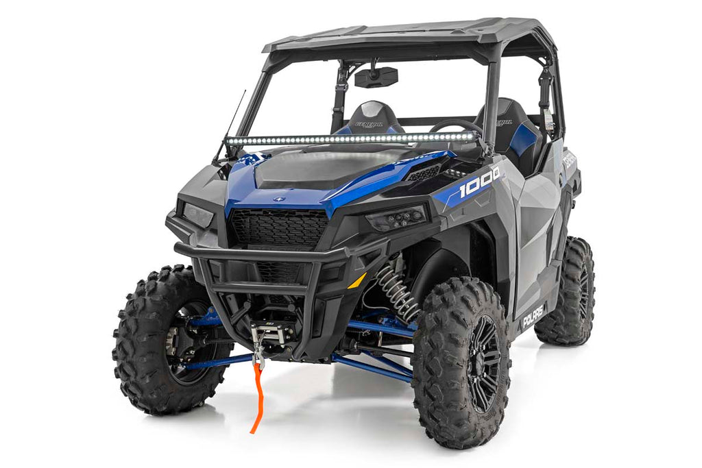 LED Light Kit | Lower Windshield | 50" Black Single Row | Polaris General XP 4 1000 by Rough Country