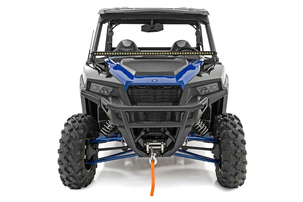 LED Light Kit | Lower Windshield | 50" Black Single Row | Polaris General XP 4 1000 by Rough Country