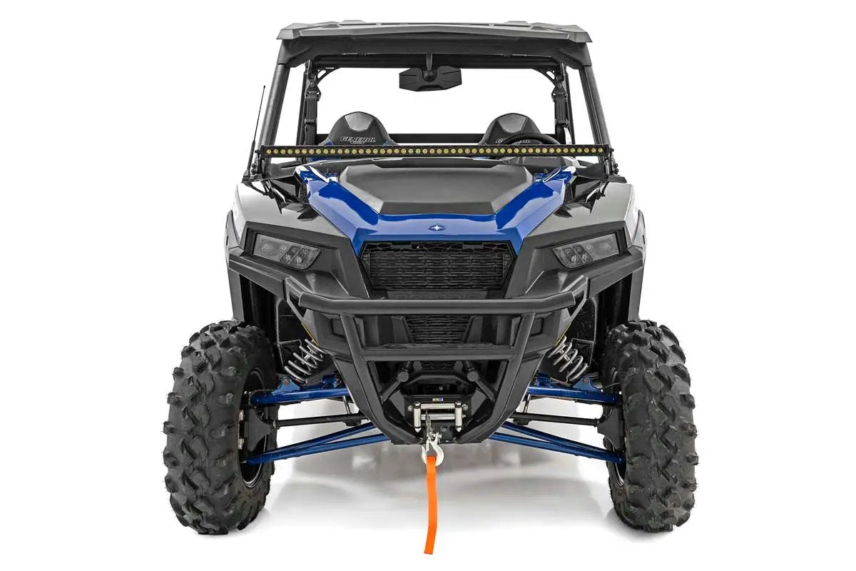 LED Light Kit | Lower Windshield | 50" Black Single Row | Polaris General XP 4 1000 by Rough Country