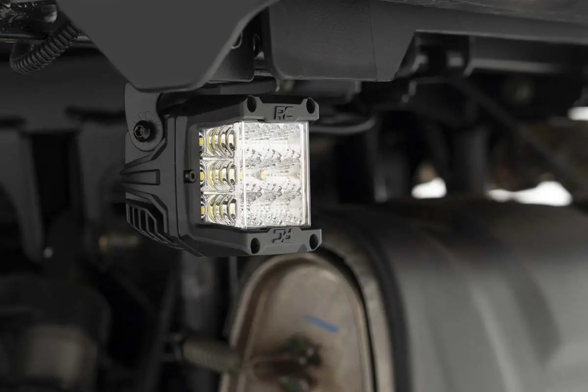 LED Light Kit | Under Bed Mount | 2" Chrome Pair | Wide Angle | Polaris General XP 4 1000 by Rough Country