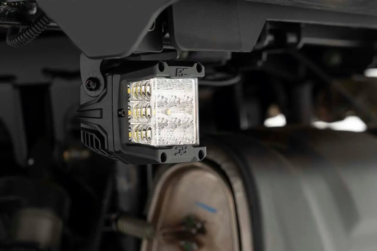 LED Light Kit | Under Bed Mount | 2" Chrome Pair | Wide Angle | Polaris General XP 4 1000 by Rough Country