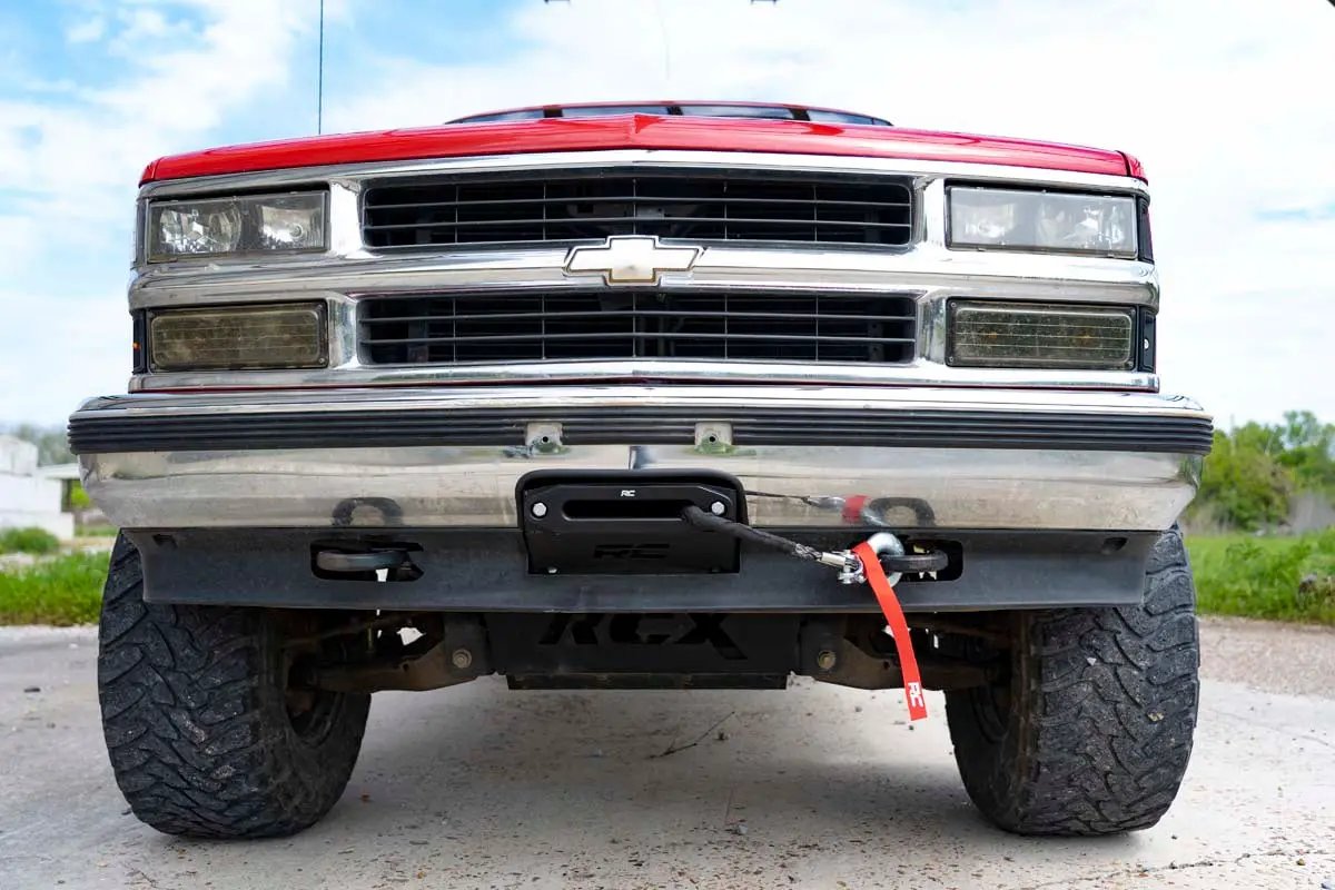 Hidden Winch Mounting Plate | Chevy C1500/K1500 Truck & SUV 4WD (1988-1999) by Rough Country