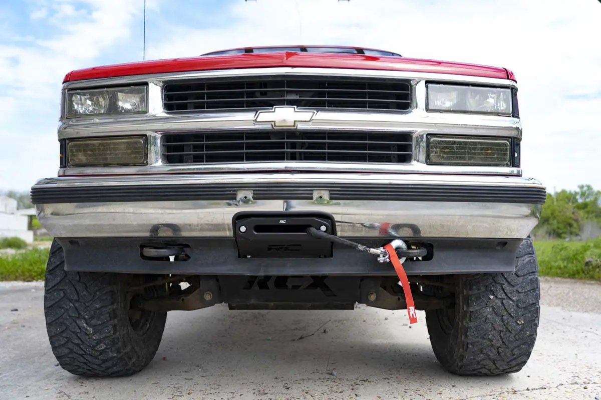Hidden Winch Mounting Plate | Chevy C1500/K1500 Truck & SUV 4WD (1988-1999) by Rough Country