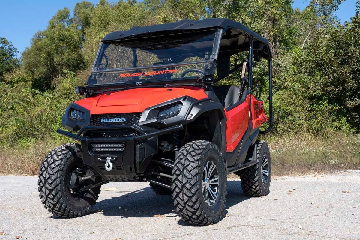 LED Light Kit | Cage Mount | 50" Black Single Row | Honda Pioneer 1000/Pioneer 1000-6 by Rough Country