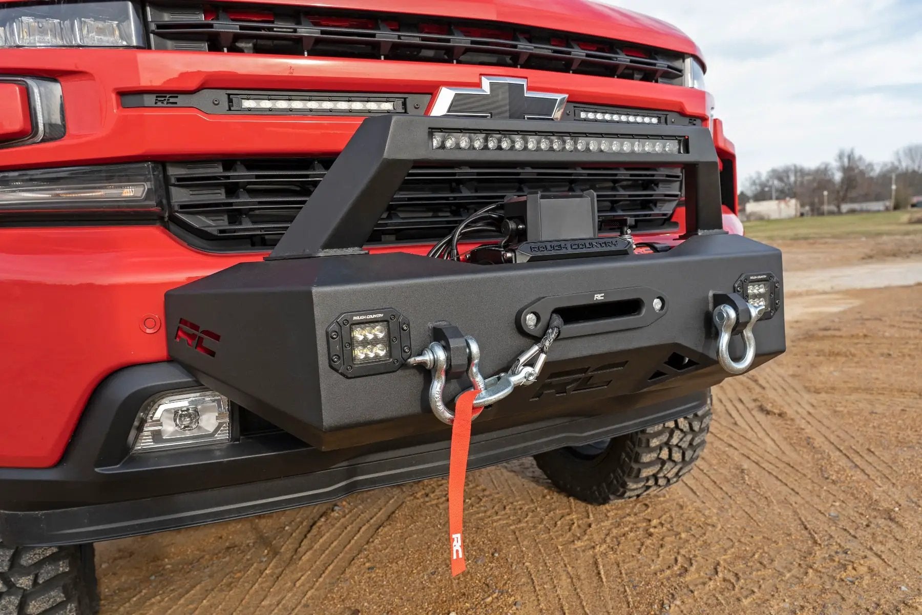 EXO Winch Mount Kit | Chevy Silverado 1500 2WD/4WD (2019-2022) by Rough Country