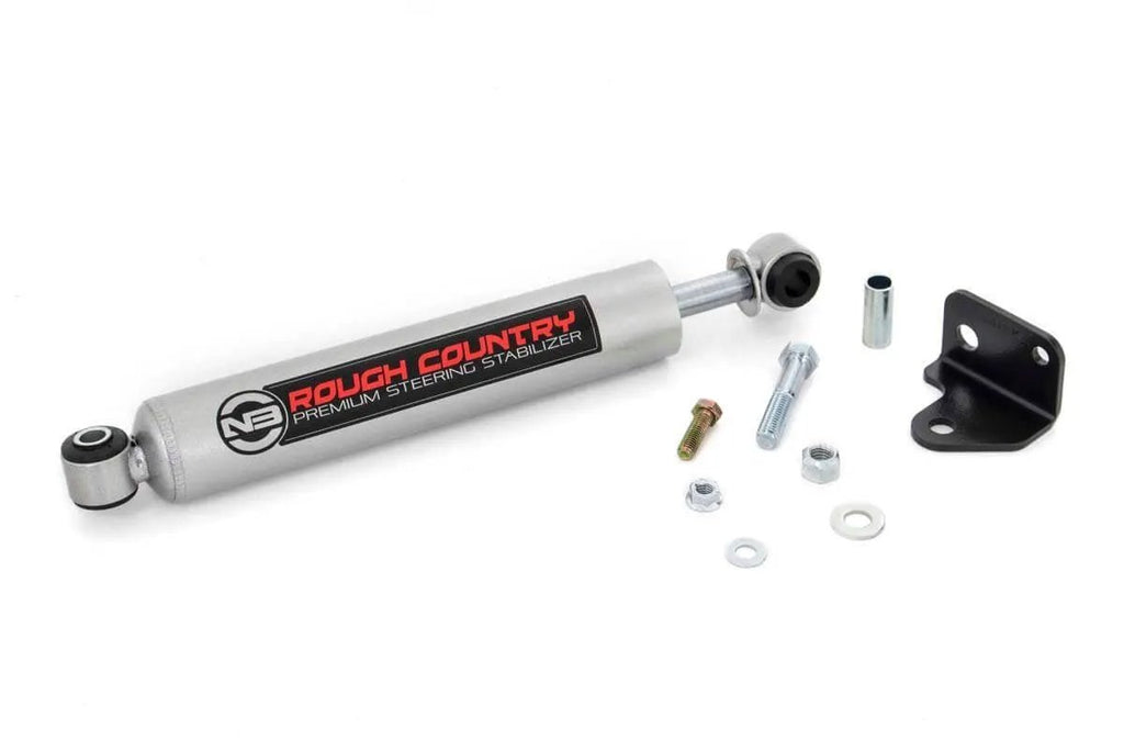 N3 Steering Stabilizer | Relocation Bracket | Jeep Wrangler JK/Wrangler Unlimited (07-18) by Rough Country