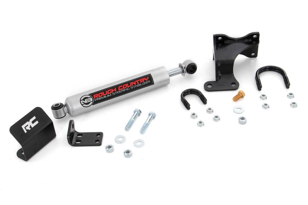 N3 Steering Stabilizer | Axle Bracket | 2-8 Inch Lift | Jeep Wrangler JK (07-18) by Rough Country