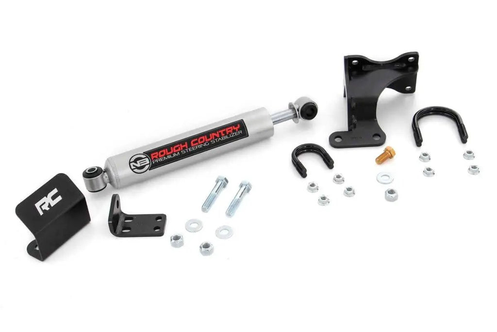 N3 Steering Stabilizer | Axle Bracket | 2-8 Inch Lift | Jeep Wrangler JK (07-18) by Rough Country