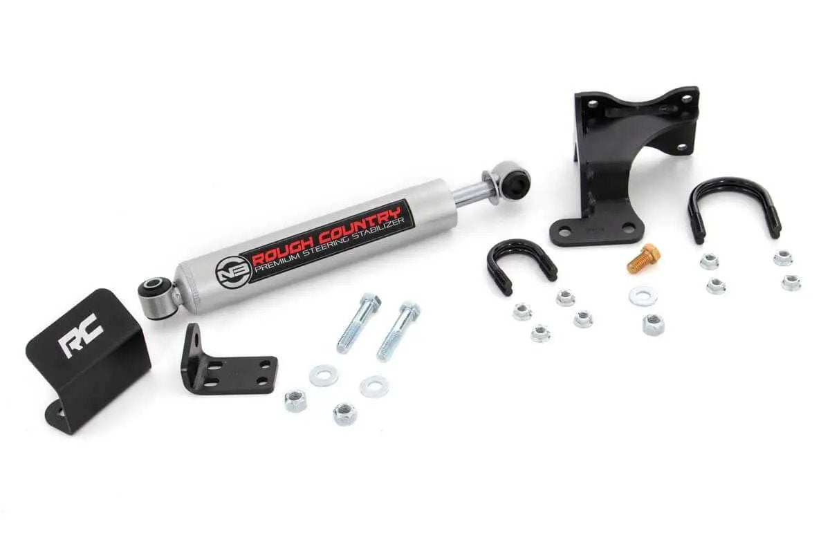 N3 Steering Stabilizer | Axle Bracket | 2-8 Inch Lift | Jeep Wrangler JK (07-18) by Rough Country