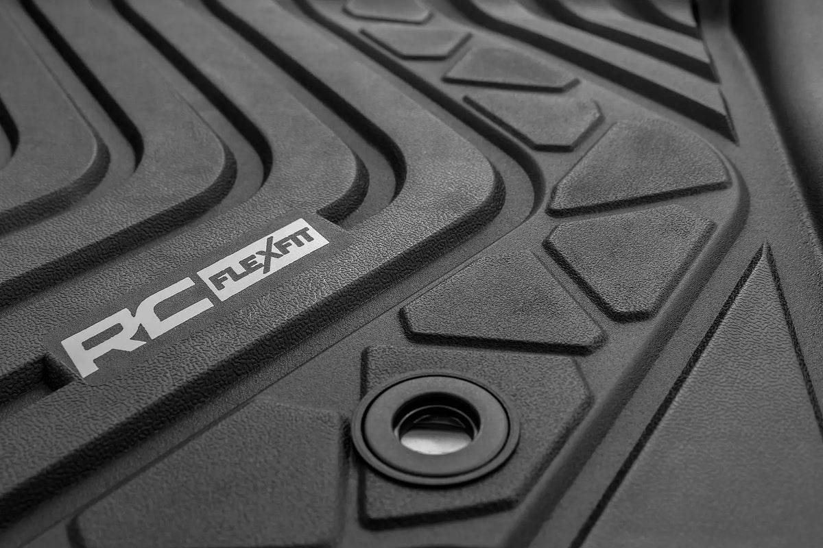 Flex-Fit Floor Mats | Front and Rear | Toyota Tacoma 2WD/4WD (2016-2023) by Rough Country