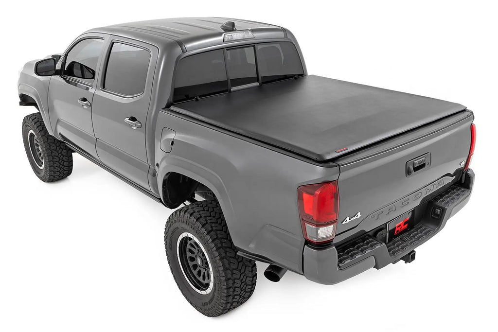 Soft Roll Up Bed Cover | 5' Bed | Toyota Tacoma 2WD/4WD (2016-2023) by Rough Country