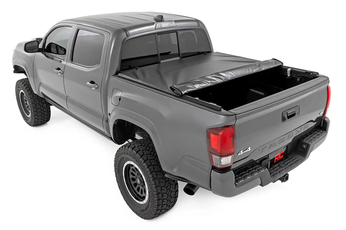 Soft Roll Up Bed Cover | 5' Bed | Toyota Tacoma 2WD/4WD (2016-2023) by Rough Country