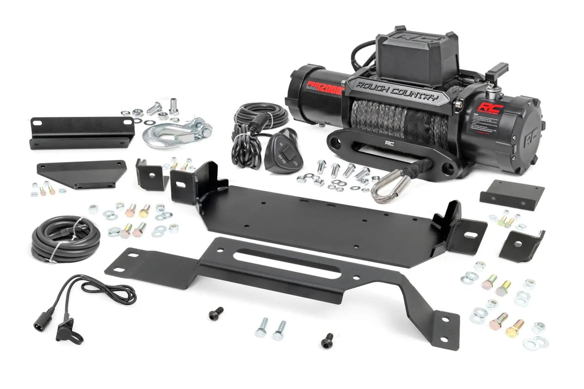 Hidden Winch Mount | PRO12000S | Ford F-250/F-350 Super Duty 2WD/4WD (20-22) by Rough Country