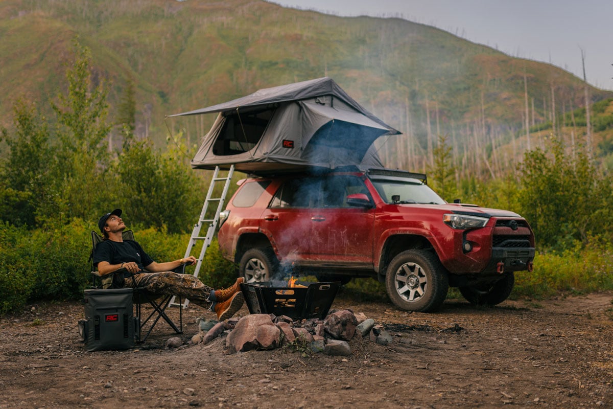 Roof Top Tent | Rack Mount | 12 Volt Accessory & LED Light Kit by Rough Country