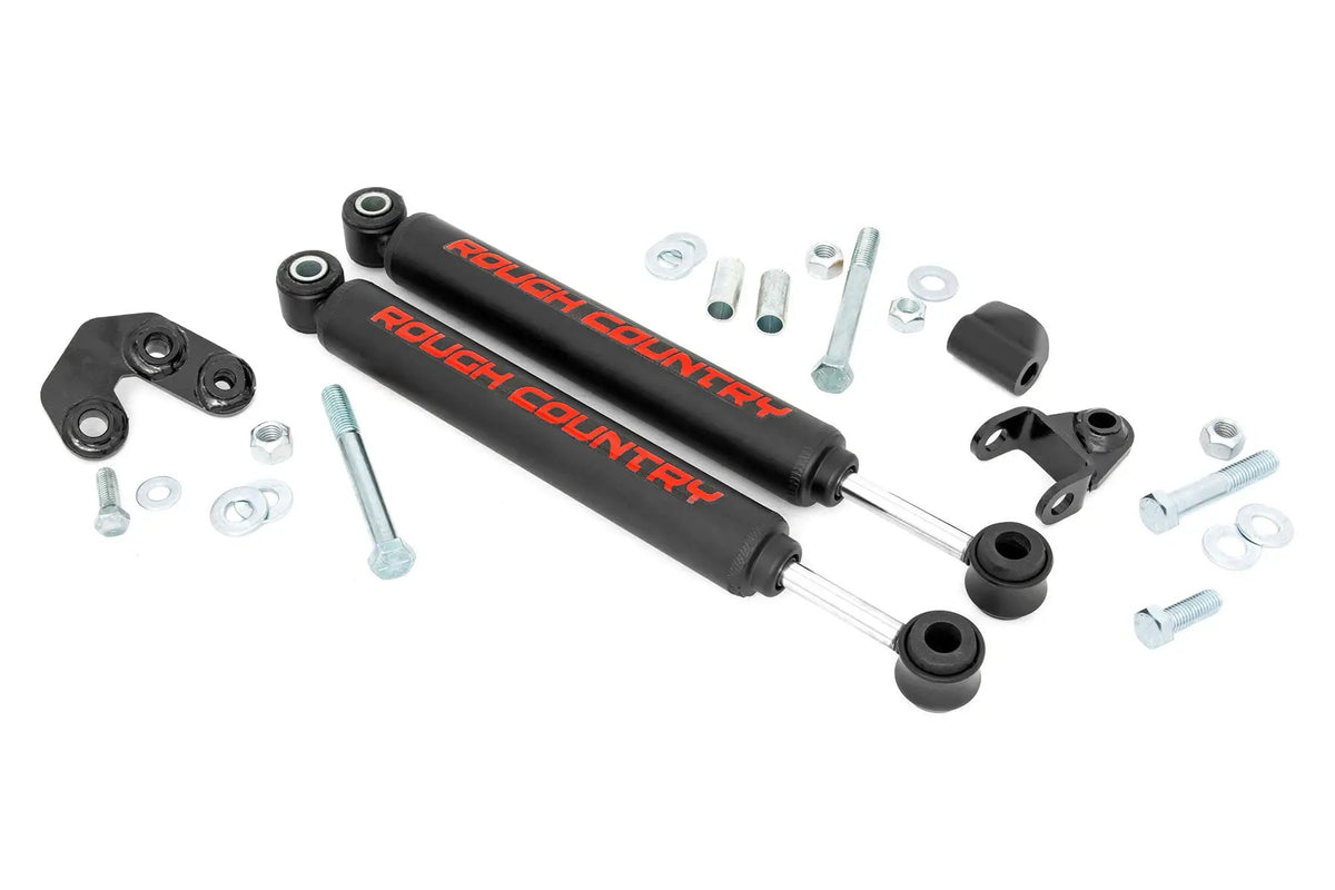 Dual Steering Stabilizer | 2.5-6.5 Inch Lift | Jeep Comanche MJ/Wrangler TJ/Wrangler Unlimited by Rough Country