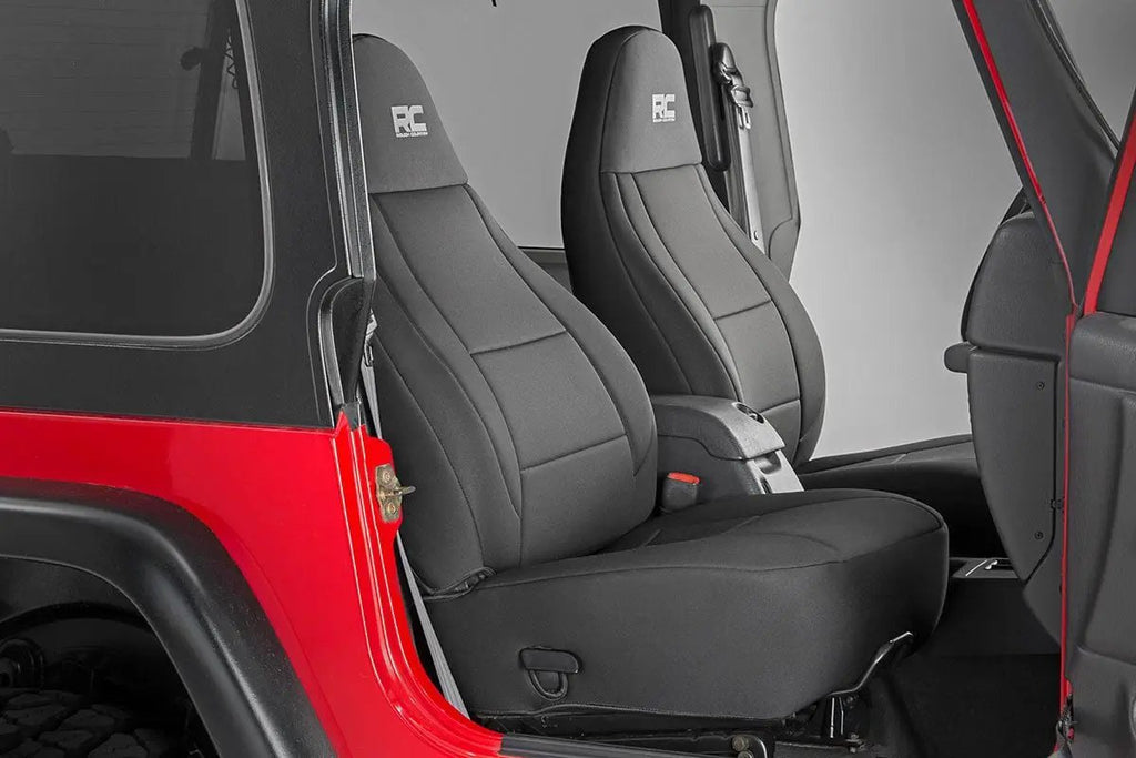 Seat Covers | Front and Rear | Jeep Wrangler TJ (03-06)/Wrangler Unlimited (04-06) by Rough Country