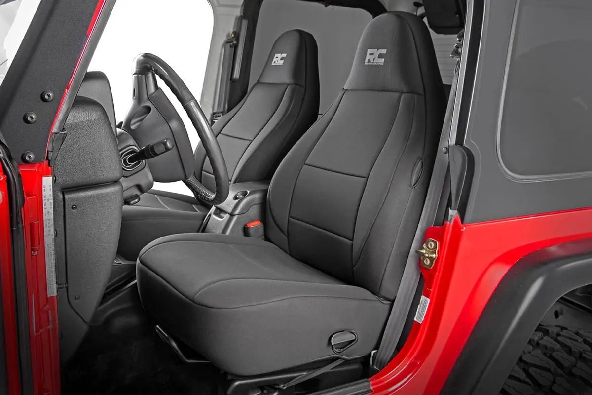 Seat Covers | Front and Rear | Jeep Wrangler TJ 4WD (1997-2002) by Rough Country