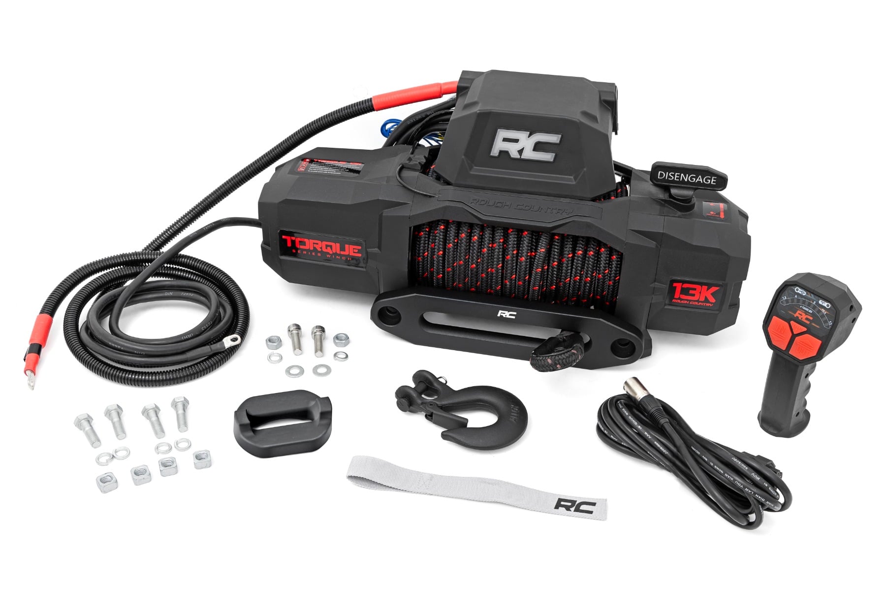 13000-Lb Pro Series Winch | Synthetic Rope by Rough Country