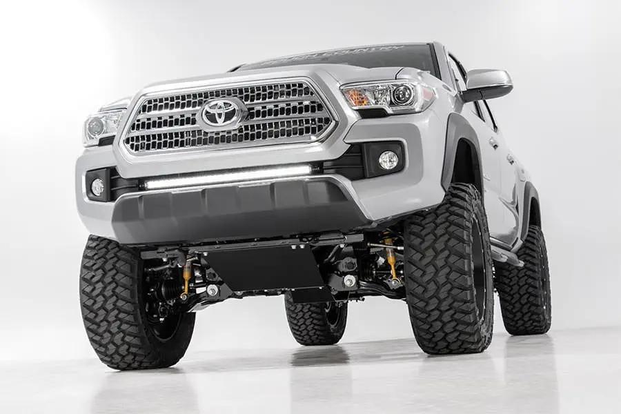 LED Light Kit | Lower Grille Mount | 30" Black Single Row | Toyota Tacoma (16-23) by Rough Country